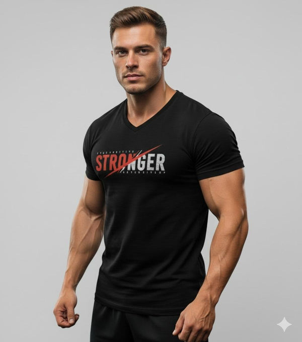 Deebro Collections Stronger V-Neck T-Shirt